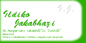 ildiko jakabhazi business card